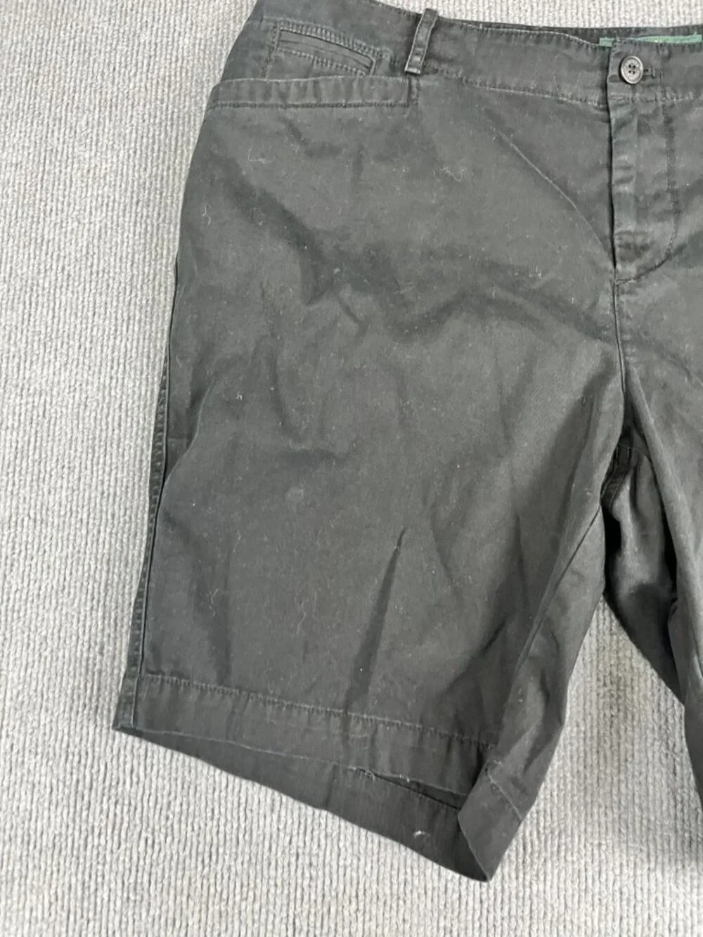 Lauren Jeans Co. Womens Black Cotton Bermuda Shorts Size 14W